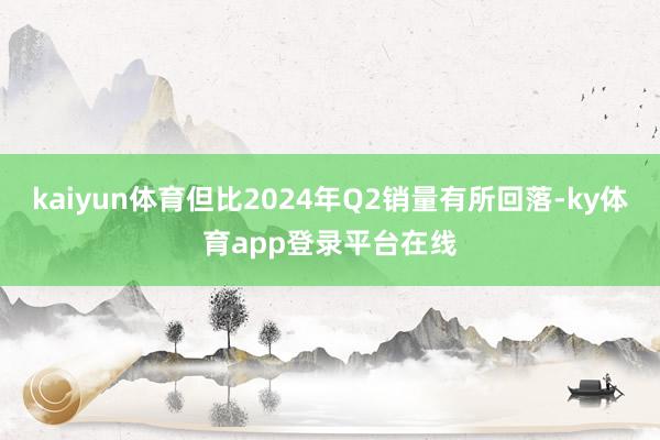kaiyun体育但比2024年Q2销量有所回落-ky体育app登录平台在线
