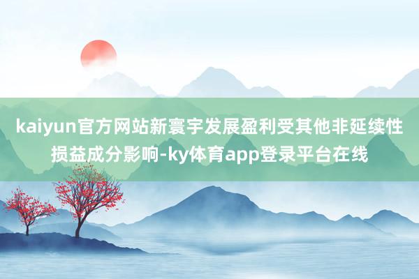 kaiyun官方网站新寰宇发展盈利受其他非延续性损益成分影响-ky体育app登录平台在线