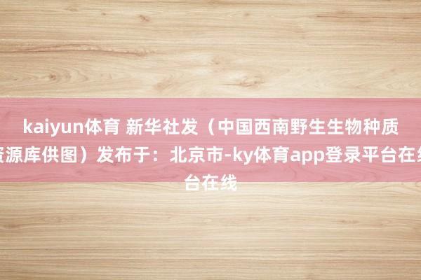 kaiyun体育 新华社发（中国西南野生生物种质资源库供图）发布于：北京市-ky体育app登录平台在线