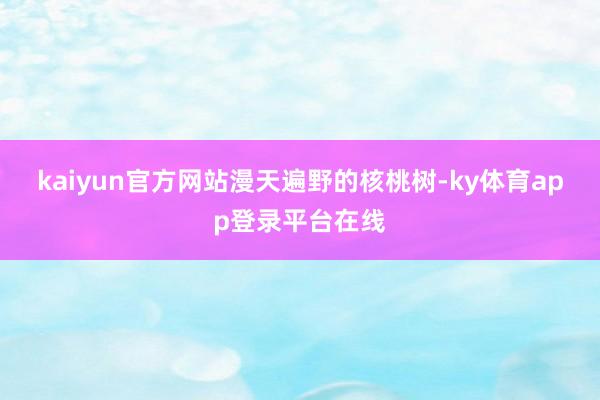 kaiyun官方网站　　漫天遍野的核桃树-ky体育app登录平台在线