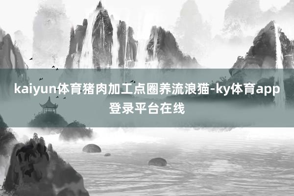 kaiyun体育猪肉加工点圈养流浪猫-ky体育app登录平台在线